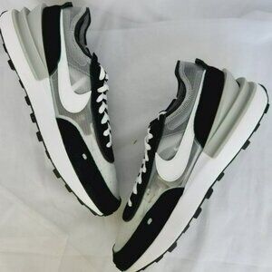 14 MEN'S NIKE WAFFLE ONE DO8014-004 GREY BLACK WHITE RUNNING SNEAKERS